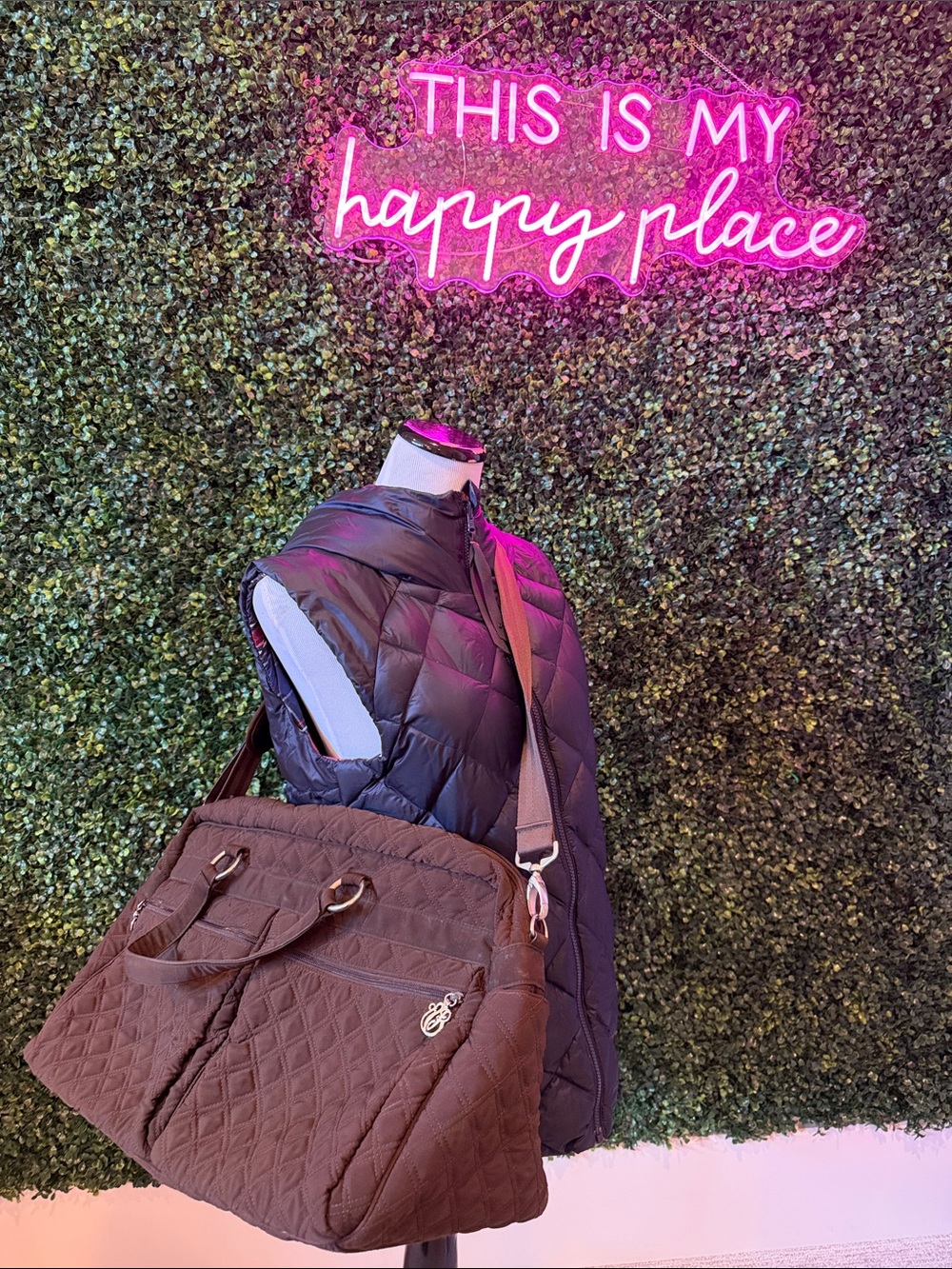 Vera Bradley Quilted Brown weekender